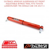 OUTBACK ARMOUR SUSP KIT FRONT ADJ BYPASS TRAIL FITS TOYOTA LC 79S SC (V8 2017+)